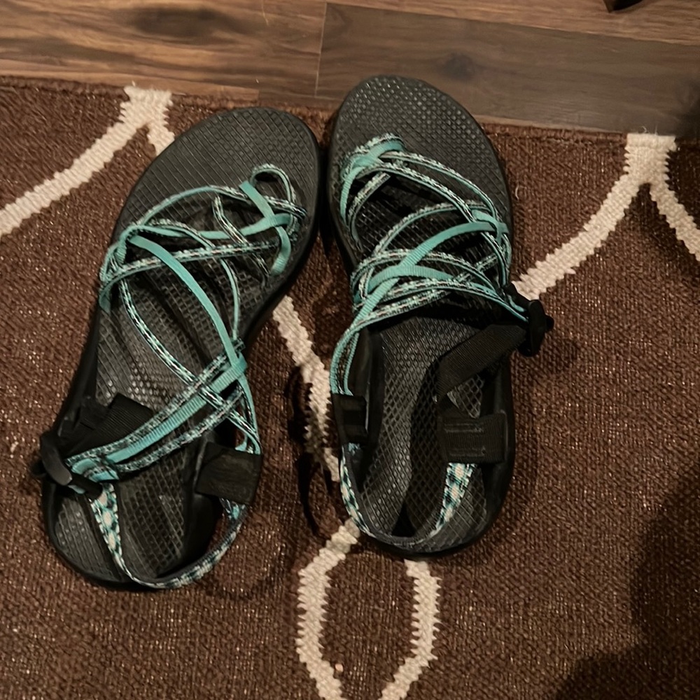 Chaco  sandals very SOFT and comfy. Teal in color 8.5 size